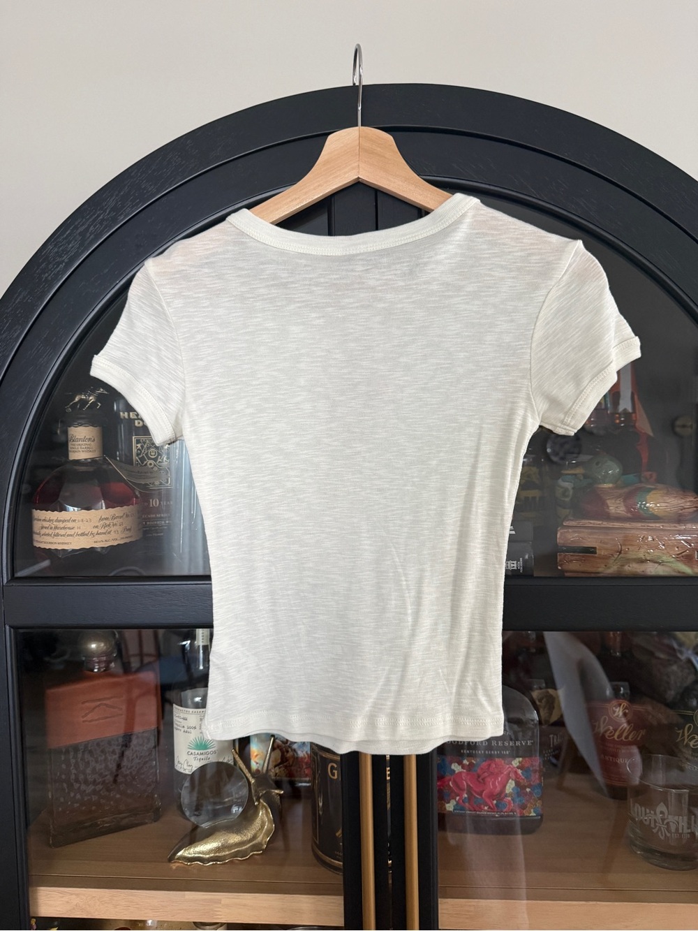 wild fable Cream Tee with Embroidered Fawn and Pink Bow - Picture 3 of 3